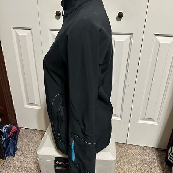 Under Armour Black/Blue Womens Small Softshell Jacket - Picture 2 of 5